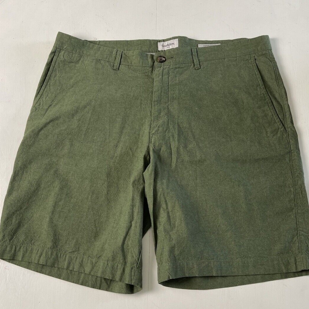 EUC GOODFELLOW & CO. LINDEN SHORT, GREEN BERMUDA SHORTS, MEN'S 32 - Picture 2 of 7